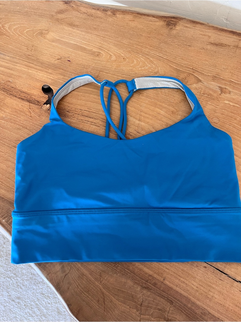 lululemon athletica free to be longline sports bra blue